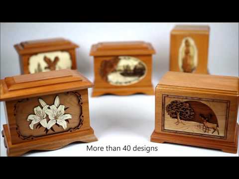 Mahogany Wood Cremation Urns